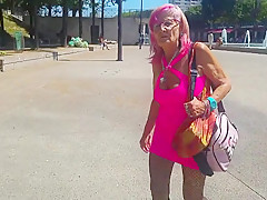 Pink dress and stockings part 2