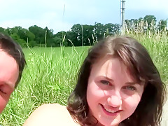 Horny pornstar in exotic brunette, outdoor porn movie