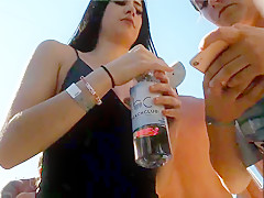 Candid nice jiggly ass slut in one piece 2