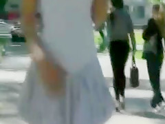 blonde girl - nude in public 1