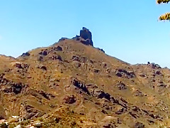 Extrem hohe plateau pantoletten am roque bentaiga