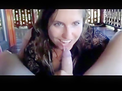 MILF Outdoor Cock Blowing