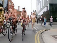 Big tits naked bike ride