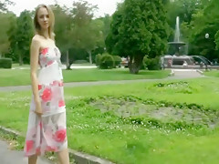 Anya - nude angel in public park