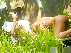 Horny pornstar in incredible brunette, outdoor sex movie