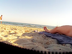 Incredible amateur CFNM, Beach porn clip