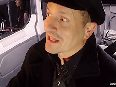FUCKED IN TRAFFIC - Hardcore car sex with hot Russian babe Angel Rush