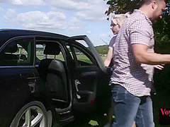 Outdoor Babe Seduces Her Bf From Car Till Cumshot