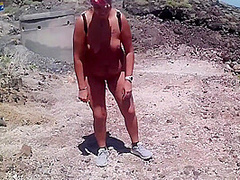 Outdoor Blowjob At The End Of A Naked Hiking & Peeing