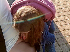 Im Going For A Walk With My Stepfather Hes Blowing His Dick In Public On A Bench In The Park Other People Are Watching