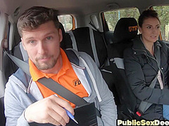 Learner driver in public fellatio session