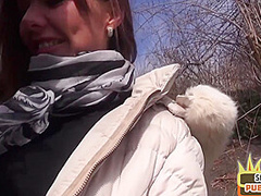 Real pulled mature giving brain to lucky stranger