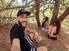 I Go Out To Exercise With My Two Friends And We End Up Having A Threesome Outdoors 7 Min