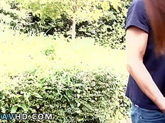 Hardcore outdoor hump with clean-shaved pussy teenager Yuuka Kaede will leave you erected - uncensored JAV at its best!