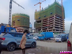 Asian Girl Posing with tied hand Outdoor