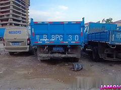 Asian Girl Posing with tied hand Outdoor