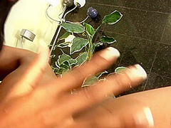 Two black girlfriends play with their wet pussies and use adult toys