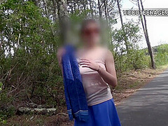 lovely 19 year girl shows big boobs at beach