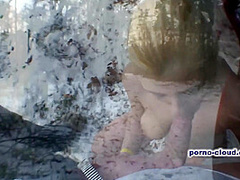 MILFS outdoor winter sex