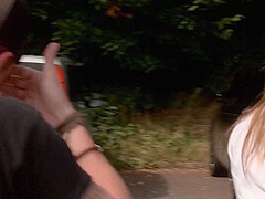 Outdoor sex with horny babe in uniform