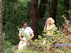 Secret camera shows outdoor sex