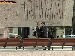Real public latex sluts fucked in front of a crowd