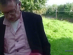 Public redhead milf gets slammed