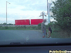 Real pickedup inked MILF got pussyfucked after cocksucking