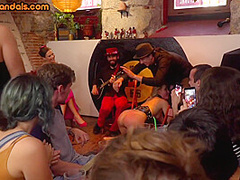 Spex submissive public paddled and throatfucked