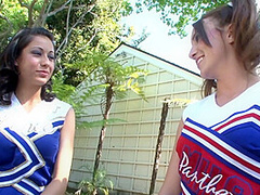 Cute Cheerleaders In Pussy Lick Game On The Grass - NaughtyGirls