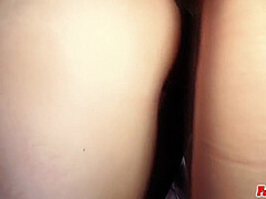 Trashy Babe Gets Fucked And Titty Cummed