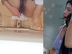 Chinese Cuties Pissing in Toilet