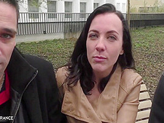 He Gives His Beautiful Brunette Girlfriend And Watches Her Getting Screwed By A Big Black Dick
