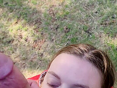 Amateur Deepthroat Queen Swallows Bwc And Cum On The Public Hiking Trail