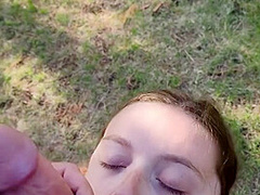 Amateur Deepthroat Queen Swallows Bwc And Cum On The Public Hiking Trail