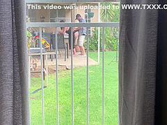 I Caught My Neighbours Fucking Outside In The Backyard 9 Min