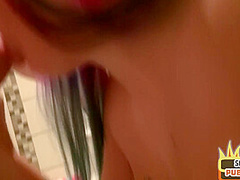 Outdoor tittysucking pulled amateur with big rack