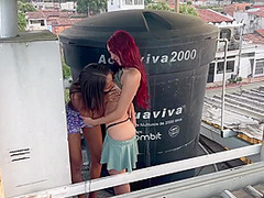 My Stepparents Are Not Here And I Manage To Convince My Ebony Stepsister To Come Squirt