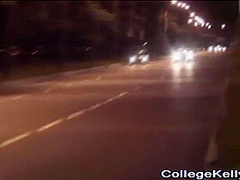 Amatur coed blonde teen sneaking around