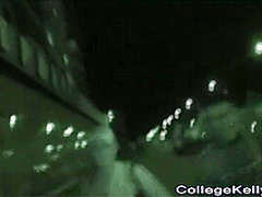 Amatur coed blonde teen sneaking around