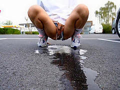 Sexy And Horny Girl Pees In Public