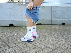 Sexy And Horny Girl Pees In Public