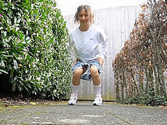 Sexy And Horny Girl Pees In Public