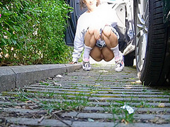 Sexy And Horny Girl Pees In Public