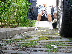 Sexy And Horny Girl Pees In Public