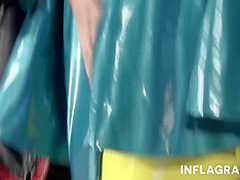 Bitch In Rubber Gets Fucked On The Mororcycle 11 Min