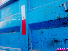 Asian Girl Posing with tied hand Outdoor