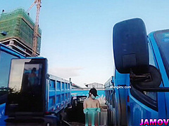 Asian Girl Posing with tied hand Outdoor