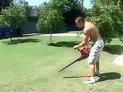 Married Asian Lady Lusts For Her Gardener So She Invites Him For A Sloppy Blowjob