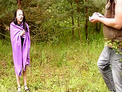 Ultra Skinny Black Hair Babe Just Hold The Pussy For Older Guy 8 Min